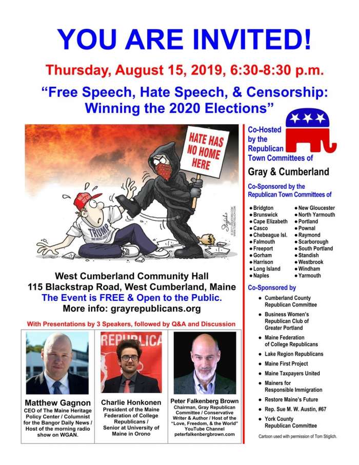 Event Flyer: Free Speech, Hate Speech, & Censorship: Winning the 2020 Elections